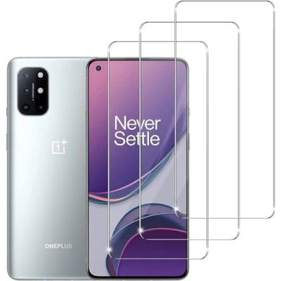 Immagine di Yunleqin 3 Pezzi Pellicola Vetro Temperato per OnePlus 8T Protezione,Durezza 9H,Antiurto Antigraffio e Anti impronta