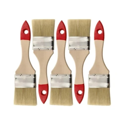 Immagine di HARDY WORKING TOOLS M7 Pennellesse Set 5 sezioni, Larghezza 2 pollice pezzi, Pennello con manico in legno, di verniciatura 5PCS, Serie *30*, A0200 300520