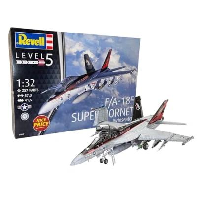 Immagine di Vei Revell F/A 18F Super Hornet Modellino Fedele all&#039;originale per esperti, Colore Non Laccato, RV03847, medio, 03847