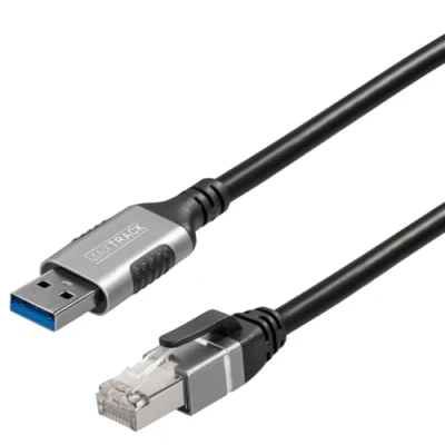 Immagine di Maxtrack USB 3.2 Gen 1 (USB 3.0) / RJ45 Rete Adattatore CAT 6 [1x 3.0 1x Spina RJ45] 3 m Nero
