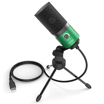 Immagine di FIFINE USB Microfono per PC, Condensatore Microfoni Registrazione Studio Professionale, Computer podcast, Voci vocali, Voice Over, Streaming e Video