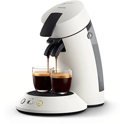 Immagine di Philips Senseo Original Plus CSA210/10 Macchina per cialde da caffè, tecnologia Coffee Boost, in plastica riciclata, 0.7 lt , colore: Bianco