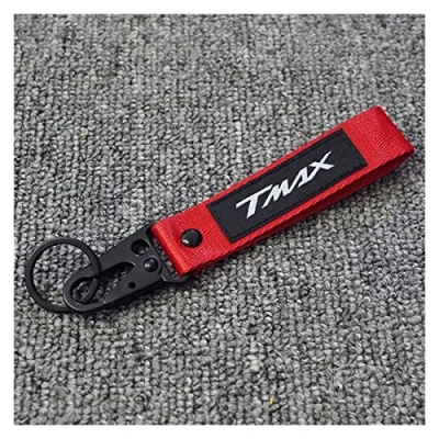 Immagine di Portachiavi Moto Per Yamaha T MAX Tmax 500 530 SX DX 560 Tech Tmax530 Tmax560 Tmax500 Ricamo (Colore : Rosso, Size Normal)