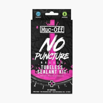 Immagine di Muc Off No Puncture Hassle Tubeless Sealant Kit Riparazione con Colorante Tracciante UV Liquido Sigilla Strappi e Fori Fino a 6 mm