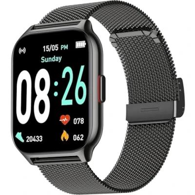 Immagine di ZOSKVEE Smartwatch Uomo Donna, Effettua/Rispondi alle Chiamate, 2.0&quot; Fitness Orologio, 100+ Modalità Sportive, Monitoraggio SpO2/Sonno/Pressione Sanguigna/Frequenza Cardiaca, Compatibile iOS/Android