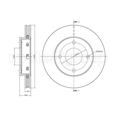 Immagine di METELLI Disco freno MITSUBISHI: Colt 6, VI CZC Cabrio, SMART: Forfour I 256,0mm 24,0mm 4 69,0mm ventilato verniciato 23 0623C 4605A068,4544200001