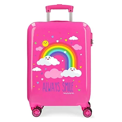 Immagine di MOVOM Enso Arcoiris Always Smile Trolley cabina Rosa 38x55x20 cm Rigida ABS Chiusura a combinazione numerica 35L 2,3Kgs 4 Ruote Bagaglio mano