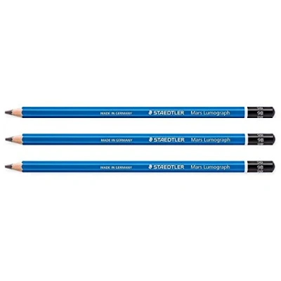 Immagine di Staedtler Set di 6 Matite Carta Mars Lumograph 100 Mina 2 mm Blu 9B