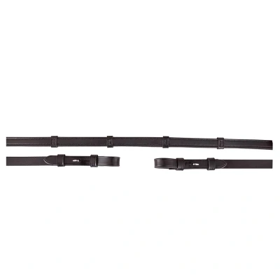 Immagine di BR Rein Antiscivolo in pelle da 16 mm Full / Argento Nero
