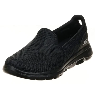 Immagine di Skechers Go Walk 5, Sneaker Infilare Donna, Nero Black Textile Trim, 38.5 EU