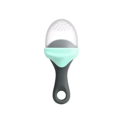 Immagine di Boon B11414 Pulp, Mint, Silicone Spoon with Small Holes Ideal for Toddler Self Feeding, Suitable Babies from 6 Plus Months