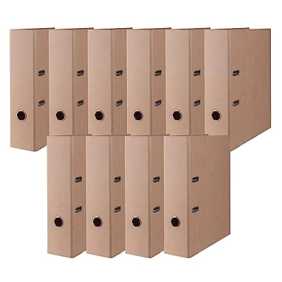Immagine di DONAU Raccoglitore per Ufficio ECO MAXI FSC / A4/ 80 mm 8 cm/Colore: marrone/beige/Confezione da 10 pezzi/Classificatore Registratore