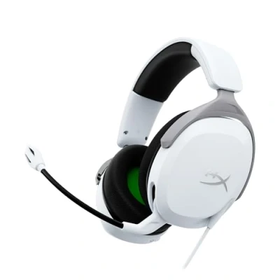 Immagine di HyperX CloudX Stinger II Core, Cuffie da Gaming, Connessione Cablata a 3,5mm, Telaio in Plastica, Cuscinetti Memory Foam Rivestiti Tessuto, Comandi sul Padiglione, Adatto per Xbox, Bianco