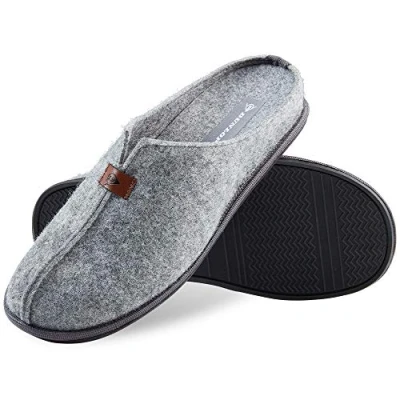 Immagine di DUNLOP Pantofole Uomo, Ciabatte Invernali da Casa in Feltro, Calde, Comode E Antiscivolo (42, Grigio, Numeric_42)
