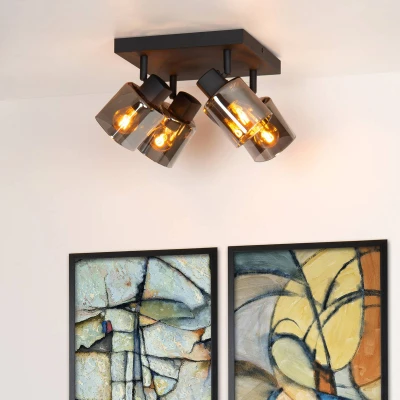 Immagine di Lucide Faretto a soffitto Alion, fumè, 4 luci