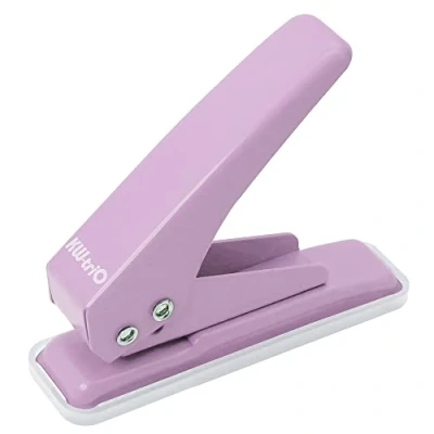 Immagine di GELRHONR Perforatore di carta perforatore, perforatrice per a foro singolo, portatile bassa forza un (fori da 1/4&quot;), carta, truciolato, schede (ultravioletto)