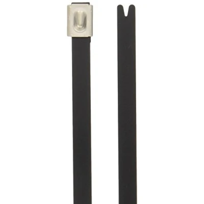 Immagine di HellermannTyton 111 00294 MBT8HFC SS316/SP BK Fascetta per cavi Nero con palla di chiusura, Stabilizzato ai raggi UV 1 pz.
