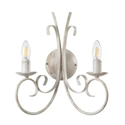 Immagine di ONLI Applique 2 luci in Metallo Bianco Invecchiato