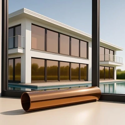 Immagine di MARAPON® Pellicola per Vetri Finestre a Specchio [60x200 cm] Protegge la tua Privacy e Filtra i Raggi UV o Infrarossi Adesiva Anti Calore Lucernari