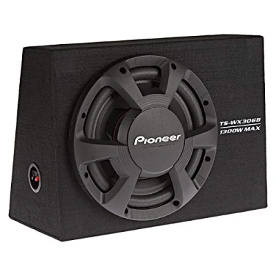Immagine di Pioneer subwoofer attivo TS WX306B, potente con alloggiamento potenza massima di 3000W, da 30cm in MDF, membrana IMPP, nero, ingresso nominale 350W