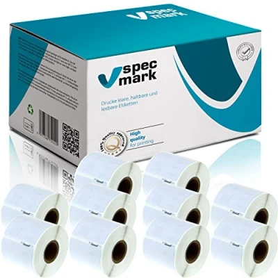 Immagine di specmark 10 Rotoli di etichette compatibili con DYMO 99015 54mm x 70mm S0722440 320 Pezzo compatibile tutte le stampanti Label Writer 450 4XL Seiko SLP