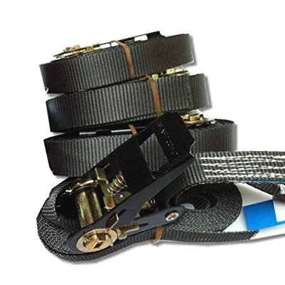 Immagine di Set da 4 Cinghie con cricchetto, colore a scelta, lunghezza 6 m, portata 800 kg, EN12195 2
