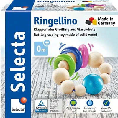 Immagine di Selecta Ringellino 61070 Sonaglio in Legno, 8,5 cm, Multicolore,