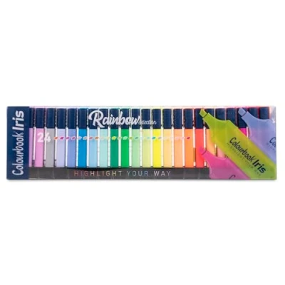 Immagine di Colourbook Iris Desk Set 24 Evidenziatori Rainbow Selection