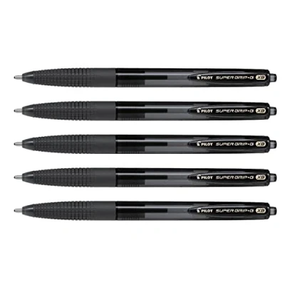 Immagine di PILOT Set di 6 penne a sfera retrattile Super GRIP G punta extra large nero