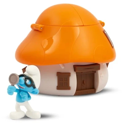 Immagine di Giochi Preziosi I Puffi La Casetta Dei Con Tetto Arancione A Meccanismo Ricaricabile All&#039;Interno Puffo Quattrocchi Da 5,5 Cm, Per Bambini Partire Dai 3 Anni