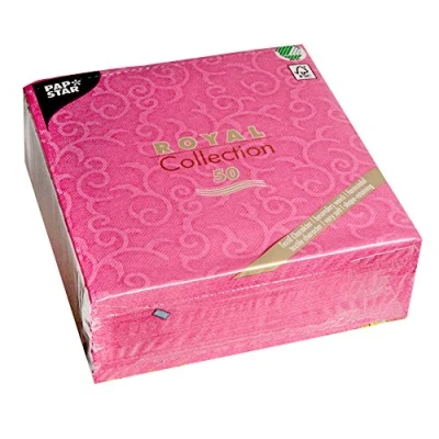 Immagine di Papstar Tovaglioli, Fazzoletto, Fucsia, 7.8 x 20 cm, 50 unità