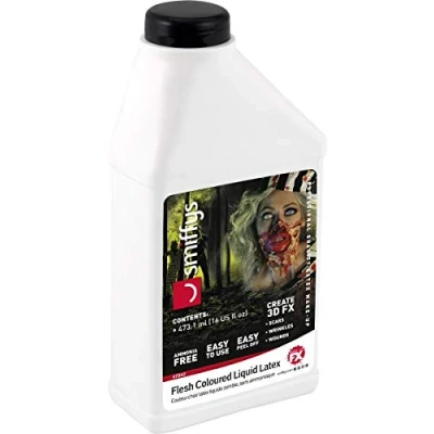 Immagine di Smiffys Lattice liquido stile zombie, pelle a basso contenuto, di ammoniaca, color carne, 473,17 ml/16 US fl.oz