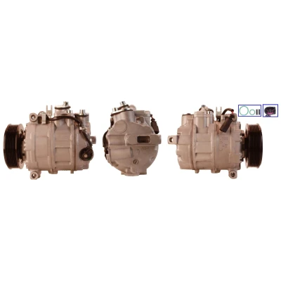 Immagine di LUCAS ACP540 Compressore Aria Condizionata PAG 46 R 134a con guarnizioni AUDI: A4 B6 Avant, B7 Sedan, SMART: Forfour I