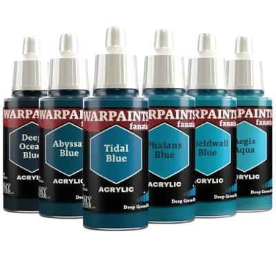 Immagine di The Army Painter, Warpaints Fanatic Flexible Triad: Deep Green Blues, 6x18 ml Colori Acrilici modellismo per Miniature Dnd e Warhammer 40k