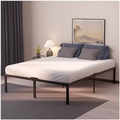 Immagine di Dreamzie Struttura Letto Matrimoniale 120x200 con Rete in Metallo Gambe Altezza 45 cm Resistente, Montaggio Facile, Ampia Capacità di Stoccaggio