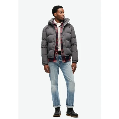 Immagine di Superdry Everest Hooded Puffer Giacca invernale, Uomo, Taglia: Medium, Charcoal