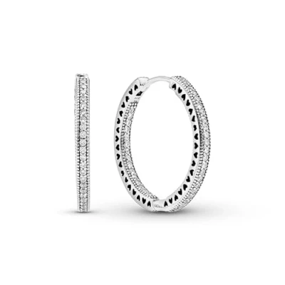Immagine di Pandora Orecchini a Cerchio Donna argento 296319CZ