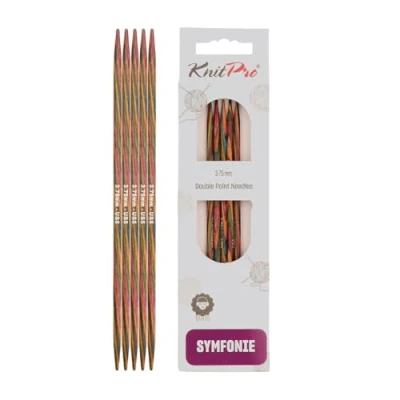 Immagine di KnitPro Symfonie Ferri a Doppia Punta 15 cm x 3,75 mm, Colore: Multicolore