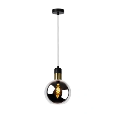 Immagine di LUCIDE JULIUS Lampadario a sospensione, Ø 20 cm, 1 x E27, colore: Grigio fumo
