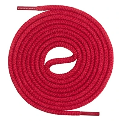 Immagine di Mount Swiss©, Lacci per scarpe, premium, tondi, in 100% cotone, resistenti agli strappi, diametro 3 mm 4 mm, 12 colori, lunghezza 45 200 cm, Adulti (unisex), Ms sb 01, Rot, 80 cm