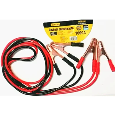 Immagine di Bossram Cavi per Batteria Auto 1000AMP 3,5Mt di Avviamento Amperaggio1000A, Collegamento 3,5metri