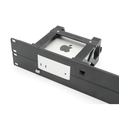 Immagine di ThingsNrack Supporto a rack per 1 3 Apple Mac Mini M4 con telecomando on/off e cavo Ethernet RJ45 Keystone