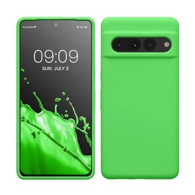 Immagine di kwmobile Cover per Google Pixel 7 Pro Custodia Back Case Smartphone in Silicone TPU Protezione Gommata verde lime