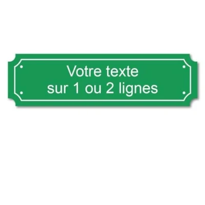 Immagine di Targhetta incisa personalizzata 1 o 2 linee 14,5 x 4 cm autoadesiva, verde chiaro