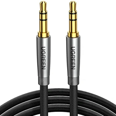 Immagine di UGREEN Cavo Aux 3.5mm Maschio HiFi Stereo Cable Audio Mini Jack Nylon Intrecciato per Cuffie, Smartphone, Autoradio, Hi Fi System, TV, Laptop (2M)