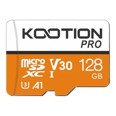 Immagine di KOOTION 128GB Scheda di Memoria Micro SD U3 A1 V30 4K MicroSDXC 128 Giga UHS I Memory Card TF Carta Alta Velocità Fino a 100MB/s, per Telefono,Videocamera,Gopro