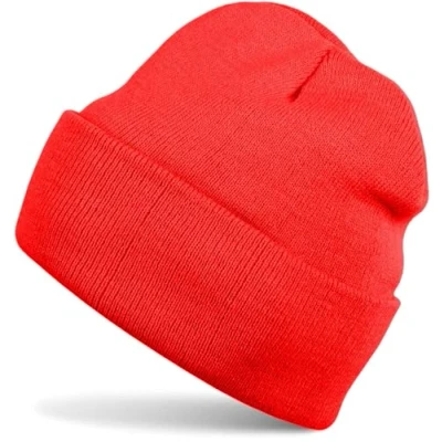 Immagine di styleBREAKER Berretto Unisex a Maglia Monocolore, Cappello fine Doppia, Caldo Invernale 04024029, Colore:Rosso