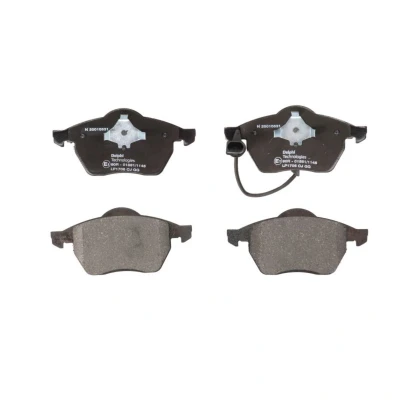 Immagine di DELPHI LP1706 Kit pastiglie freno con contatto segnalazione usura lamierino anticigolío senza accessori AUDI: A4 B5 Sedan, Avant