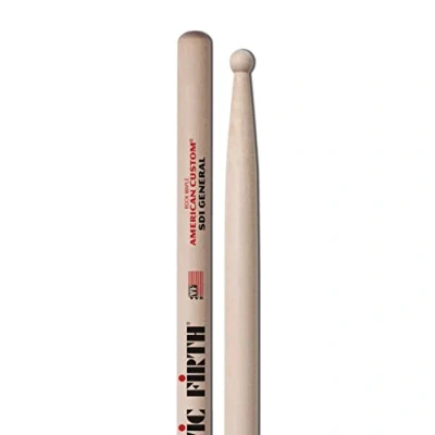 Immagine di Vic FIrth American Custom® Bacchette per batteria SD1 multiuso Acero Punta in legno