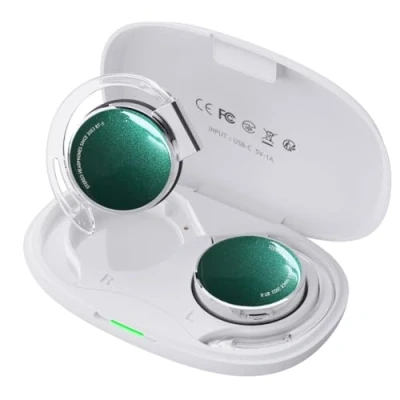 Immagine di cuffie Auricolari Bluetooth V5.3, On ear Wireless aperti senza fili sportivi con luce respiratoria, 4 microfoni, comode da indossare